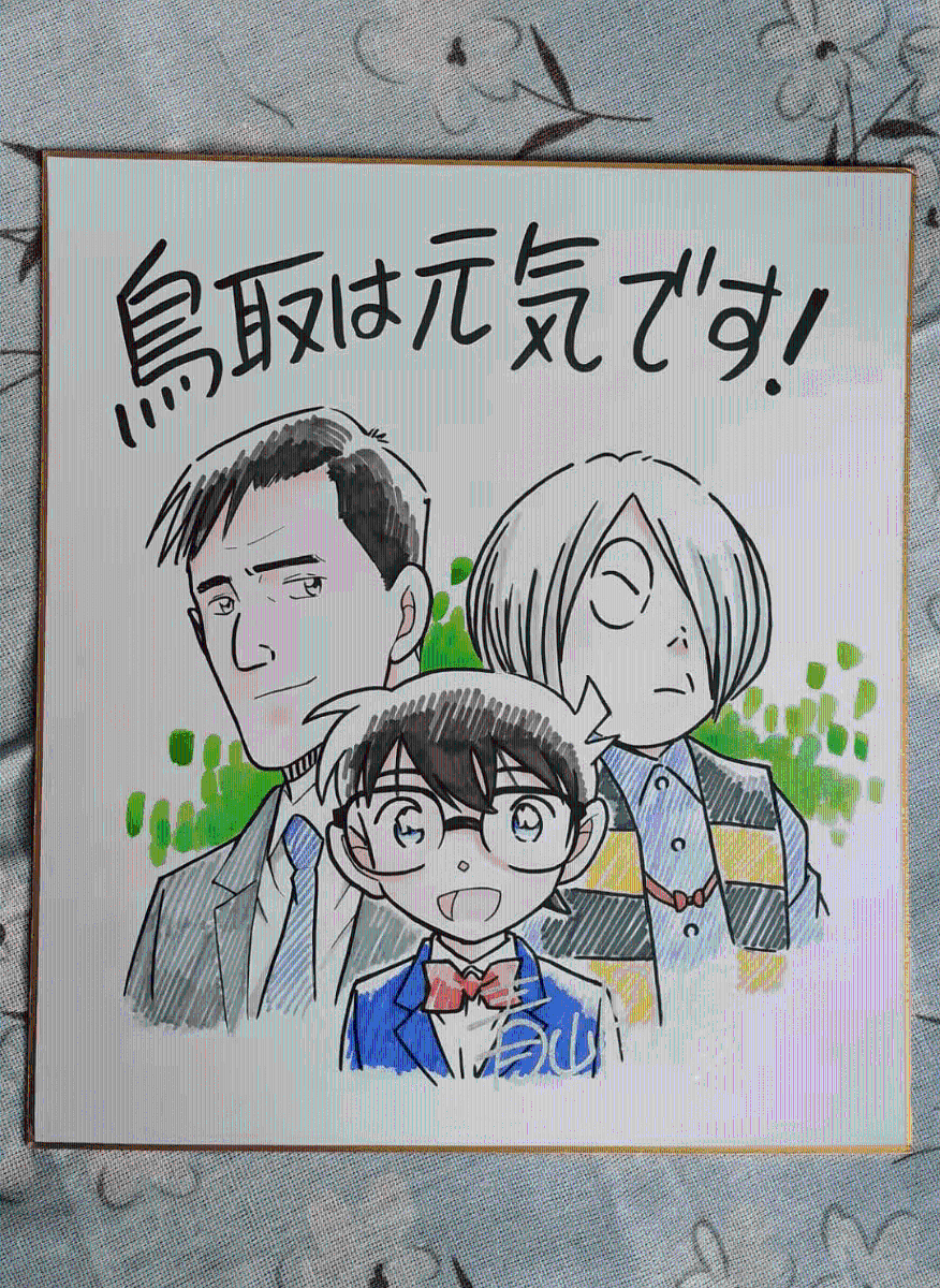 Educational counterfeit reference image (O1CN01ypIudl1OtUovWvIcC_!!0-item_pic). — educational counterfeit (FAKE) shikishi reference associated with Gosho Aoyama
