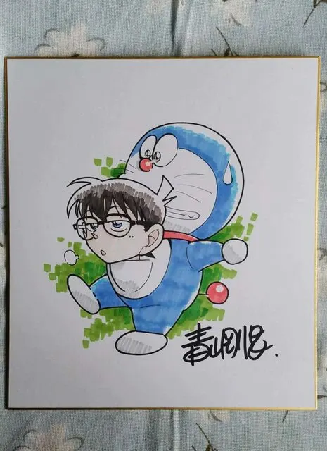 Educational counterfeit reference image (H0388298850b444989d7ad22d3266ce22m.jpg_640x640Q90.jpg_). — educational counterfeit (FAKE) shikishi reference associated with Gosho Aoyama