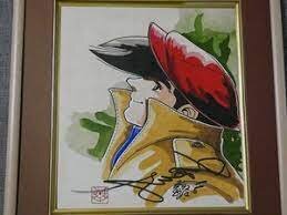 Educational counterfeit reference image (imageeeees). — educational counterfeit (FAKE) shikishi reference associated with Tetsuya Chiba