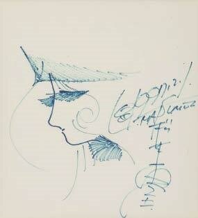 Educational authentic reference image (leiji-matsumoto-autograph). — educational authentic (REAL) shikishi reference associated with Leiji Matsumoto
