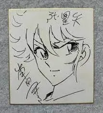 Educational counterfeit reference image (aweawrawreeaw). — educational counterfeit (FAKE) shikishi reference associated with Masami Kurumada