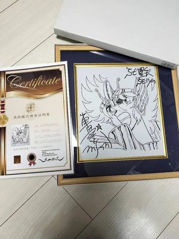 Educational counterfeit reference image (71Mv8u-p6QL._AC_UF894,1000_QL80_). — educational counterfeit (FAKE) shikishi reference associated with Masami Kurumada