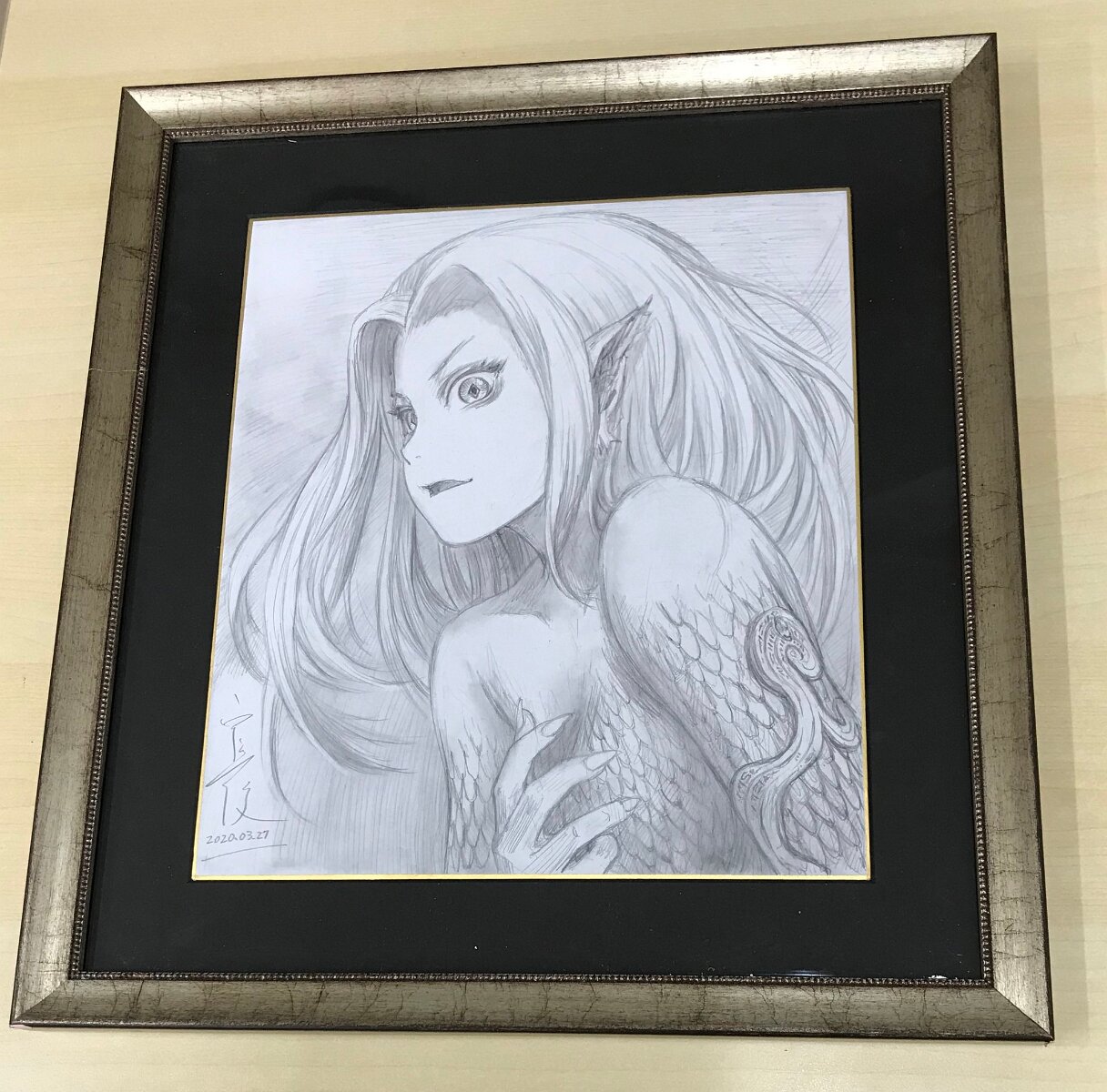Educational authentic reference image (EUb_rpbUEAEryq0). — educational authentic (REAL) shikishi reference associated with Yoshitoshi ABE