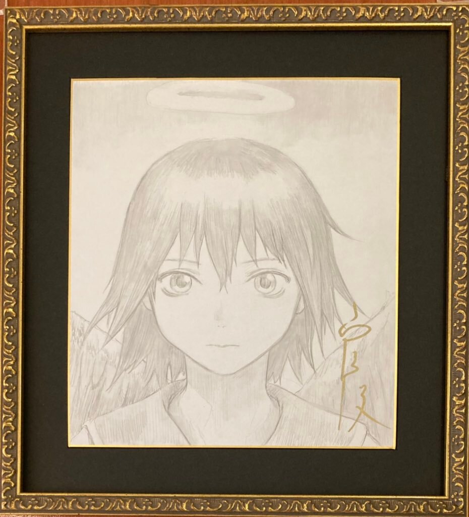 Educational authentic reference image (E-1DNHbVgAkMCcU). — educational authentic (REAL) shikishi reference associated with Yoshitoshi ABE