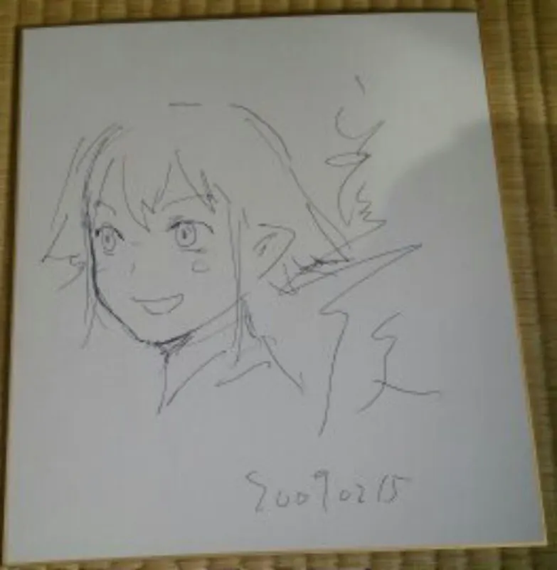 Educational authentic reference image (file). — educational authentic (REAL) shikishi reference associated with Yoshitoshi ABE