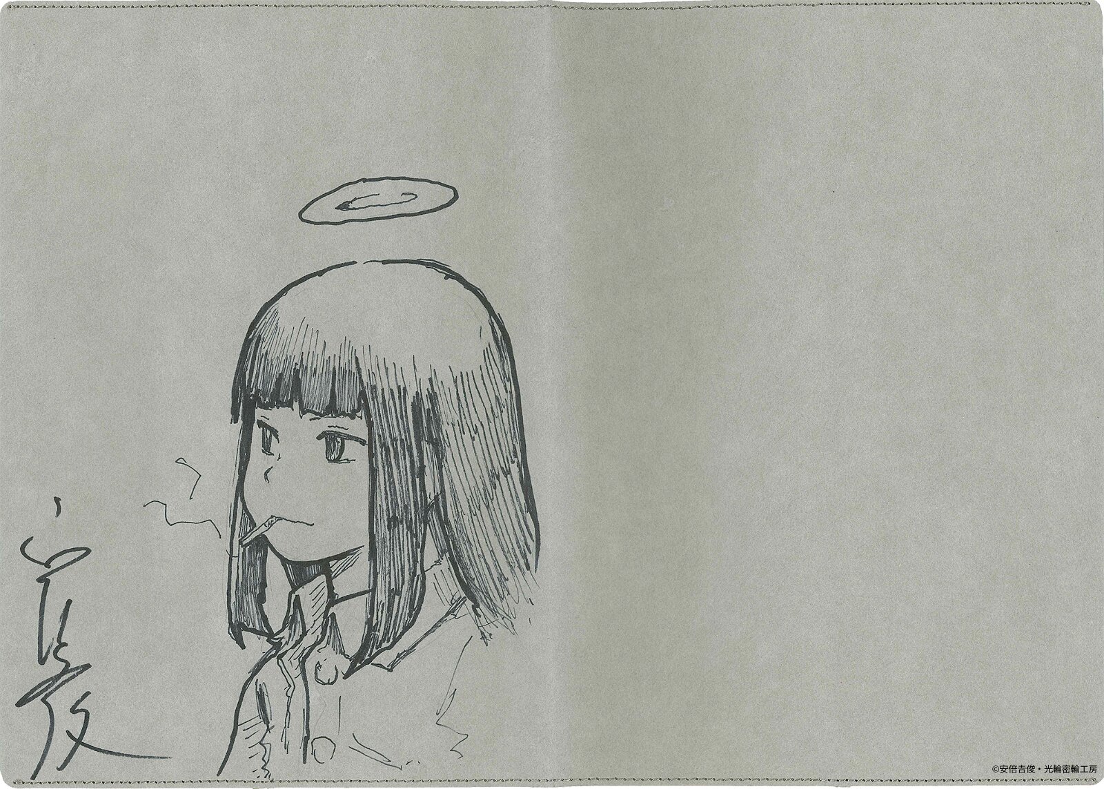 Educational authentic reference image (B). — educational authentic (REAL) shikishi reference associated with Yoshitoshi ABE