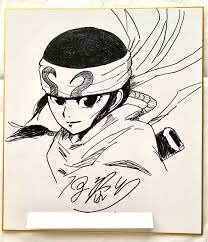 Educational counterfeit reference image (aweawrawrawr). — educational counterfeit (FAKE) shikishi reference associated with Yasuhisa Hara