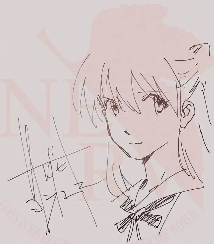 Educational authentic reference image (aweawrawrarwwr). — educational authentic (REAL) shikishi reference associated with Yoshiyuki Sadamoto