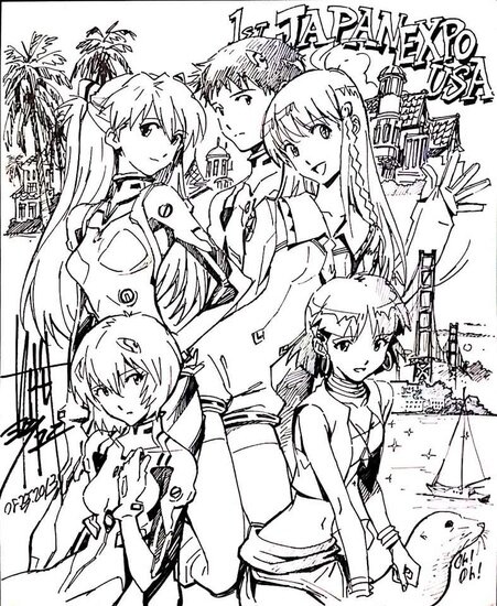 Educational authentic reference image (7507425_orig). — educational authentic (REAL) shikishi reference associated with Yoshiyuki Sadamoto
