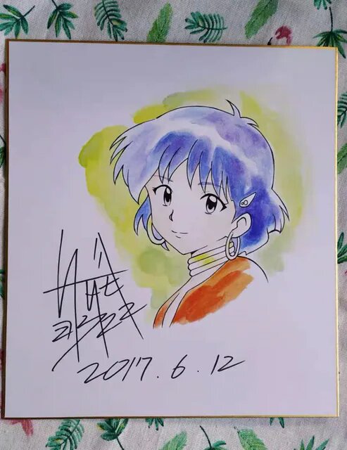 Educational counterfeit reference image (H941e91ba79c64348b8e4f5a6eebd27f3k.jpg_640x640q90). — educational counterfeit (FAKE) shikishi reference associated with Yoshiyuki Sadamoto