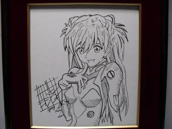 Educational counterfeit reference image (k_minyachunnn0375img600x45013555386). — educational counterfeit (FAKE) shikishi reference associated with Yoshiyuki Sadamoto