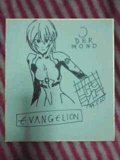 Educational counterfeit reference image (eva02). — educational counterfeit (FAKE) shikishi reference associated with Yoshiyuki Sadamoto
