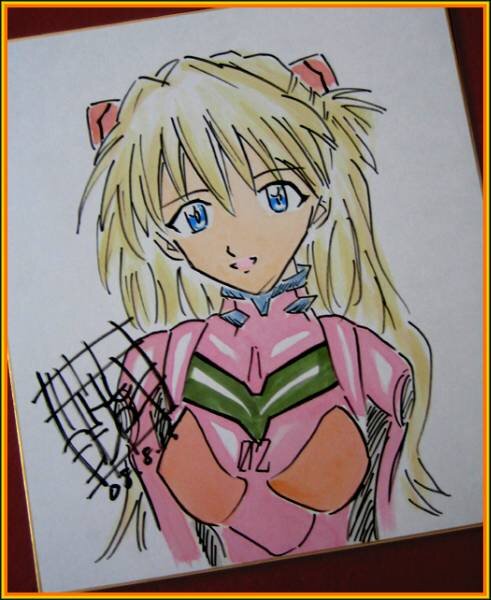 Educational counterfeit reference image (key0623faceimg491x6001362727171mg2p). — educational counterfeit (FAKE) shikishi reference associated with Yoshiyuki Sadamoto