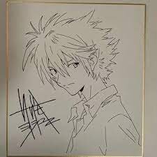 Educational counterfeit reference image (awrawrawwarawr). — educational counterfeit (FAKE) shikishi reference associated with Yoshiyuki Sadamoto