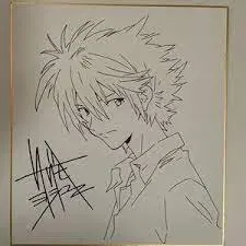 Educational counterfeit reference image (awrawrawwarawr). — educational counterfeit (FAKE) shikishi reference associated with Yoshiyuki Sadamoto