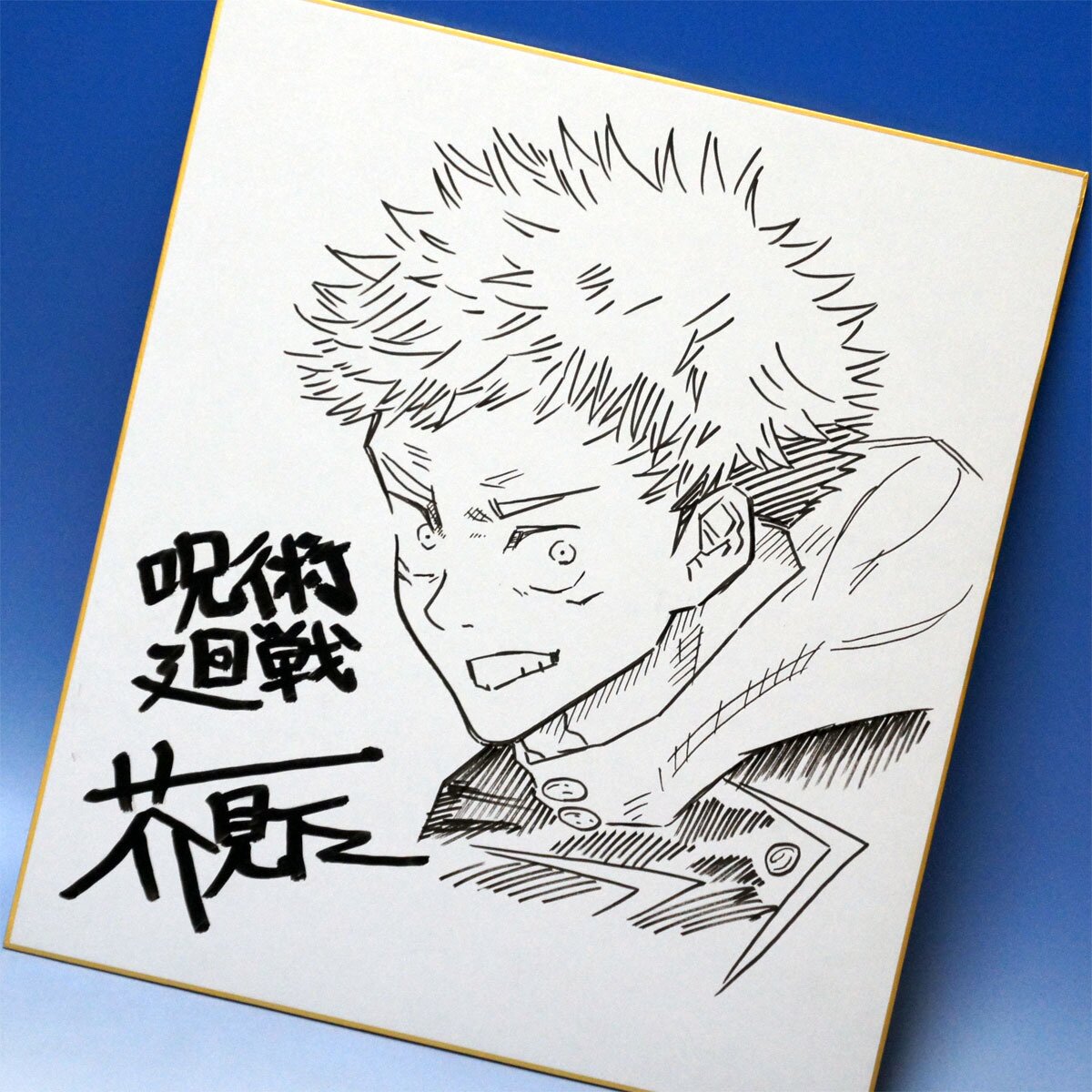 Educational counterfeit reference image (w435491604.1). — educational counterfeit (FAKE) shikishi reference associated with Gege Akutami