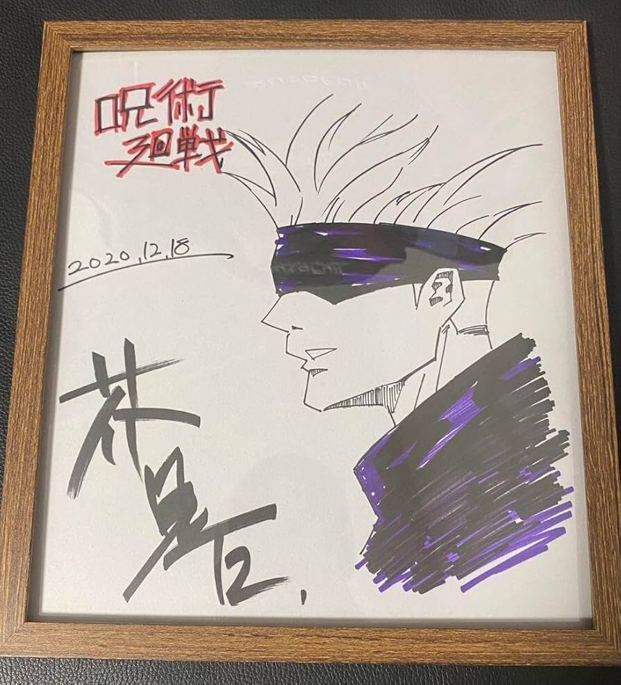 Educational counterfeit reference image (71SpnqUe-jL._AC_UF894,1000_QL80_). — educational counterfeit (FAKE) shikishi reference associated with Gege Akutami