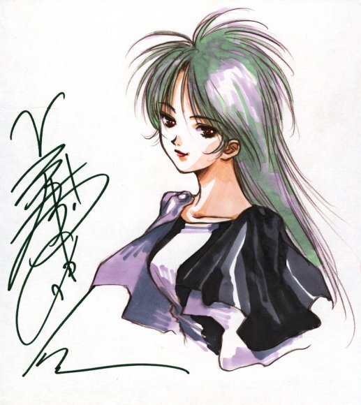 Educational authentic reference image (haruhiko_mikimoto_4-s_w517_h580). — educational authentic (REAL) shikishi reference associated with Haruhiko Mikimoto