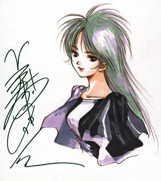Educational authentic reference image (haruhiko_mikimoto_4-s_w517_h580). — educational authentic (REAL) shikishi reference associated with Haruhiko Mikimoto