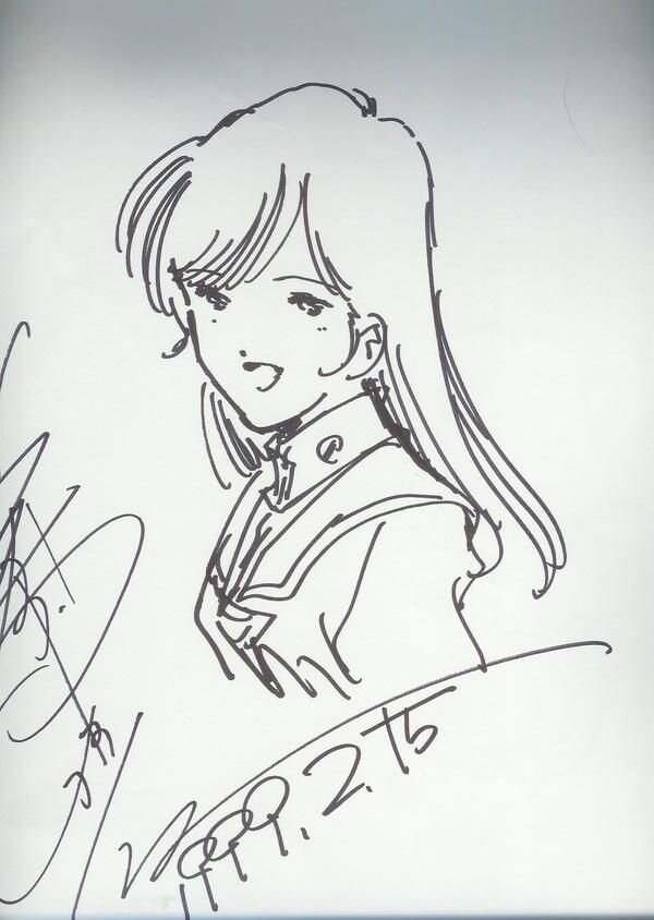 Educational authentic reference image (b4b83d7e5b6a7bd40c86817342855bf7). — educational authentic (REAL) shikishi reference associated with Haruhiko Mikimoto