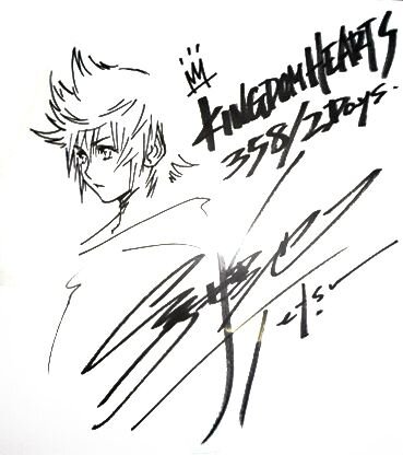 Educational authentic reference image (Nomura Art). — educational authentic (REAL) shikishi reference associated with Tetsuya Nomura