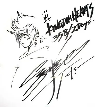 Educational authentic reference image (Nomura Art). — educational authentic (REAL) shikishi reference associated with Tetsuya Nomura
