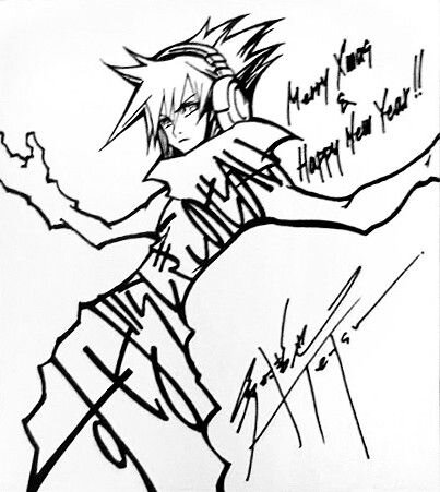 Educational authentic reference image (Nomura Art(1)). — educational authentic (REAL) shikishi reference associated with Tetsuya Nomura