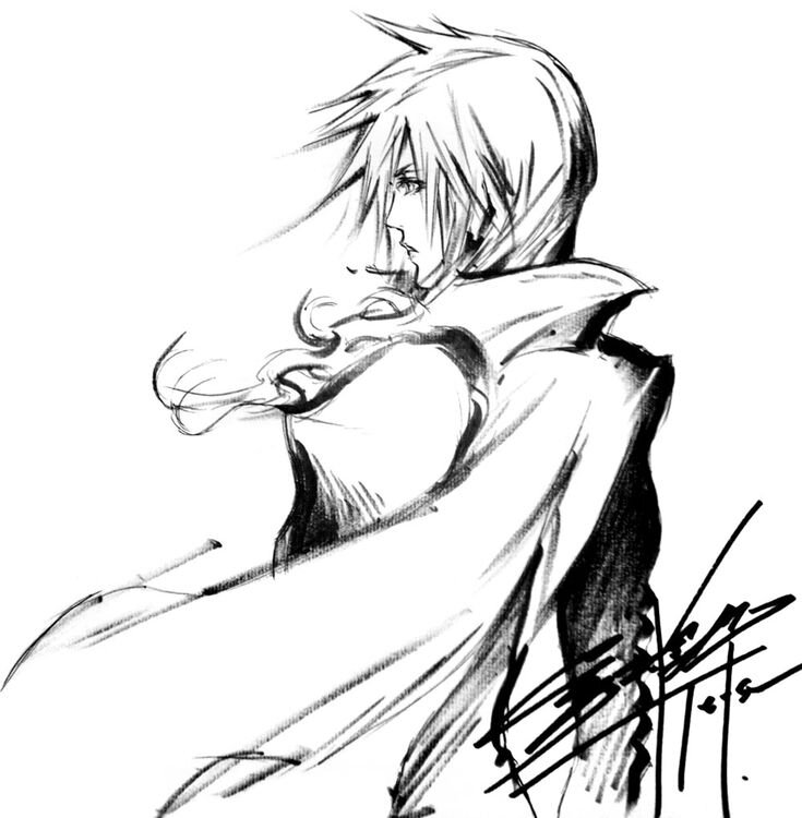 Educational authentic reference image (Lightning Sketch - Lightning Returns_ Final Fantasy XIII Art Gallery). — educational authentic (REAL) shikishi reference associated with Tetsuya Nomura