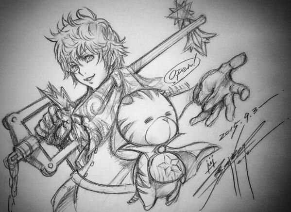 Educational authentic reference image (KH13 · for Kingdom Hearts on Twitter). — educational authentic (REAL) shikishi reference associated with Tetsuya Nomura