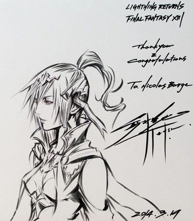 Educational authentic reference image (Tetsuya Nomura). — educational authentic (REAL) shikishi reference associated with Tetsuya Nomura