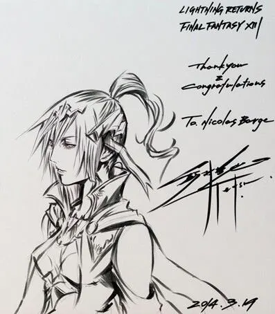 Educational authentic reference image (Tetsuya Nomura). — educational authentic (REAL) shikishi reference associated with Tetsuya Nomura
