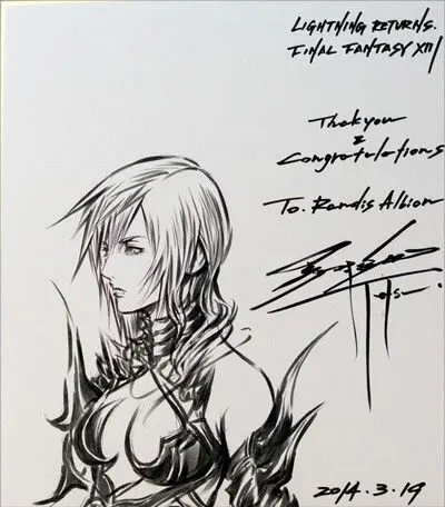 Educational authentic reference image (Heart Artwork). — educational authentic (REAL) shikishi reference associated with Tetsuya Nomura