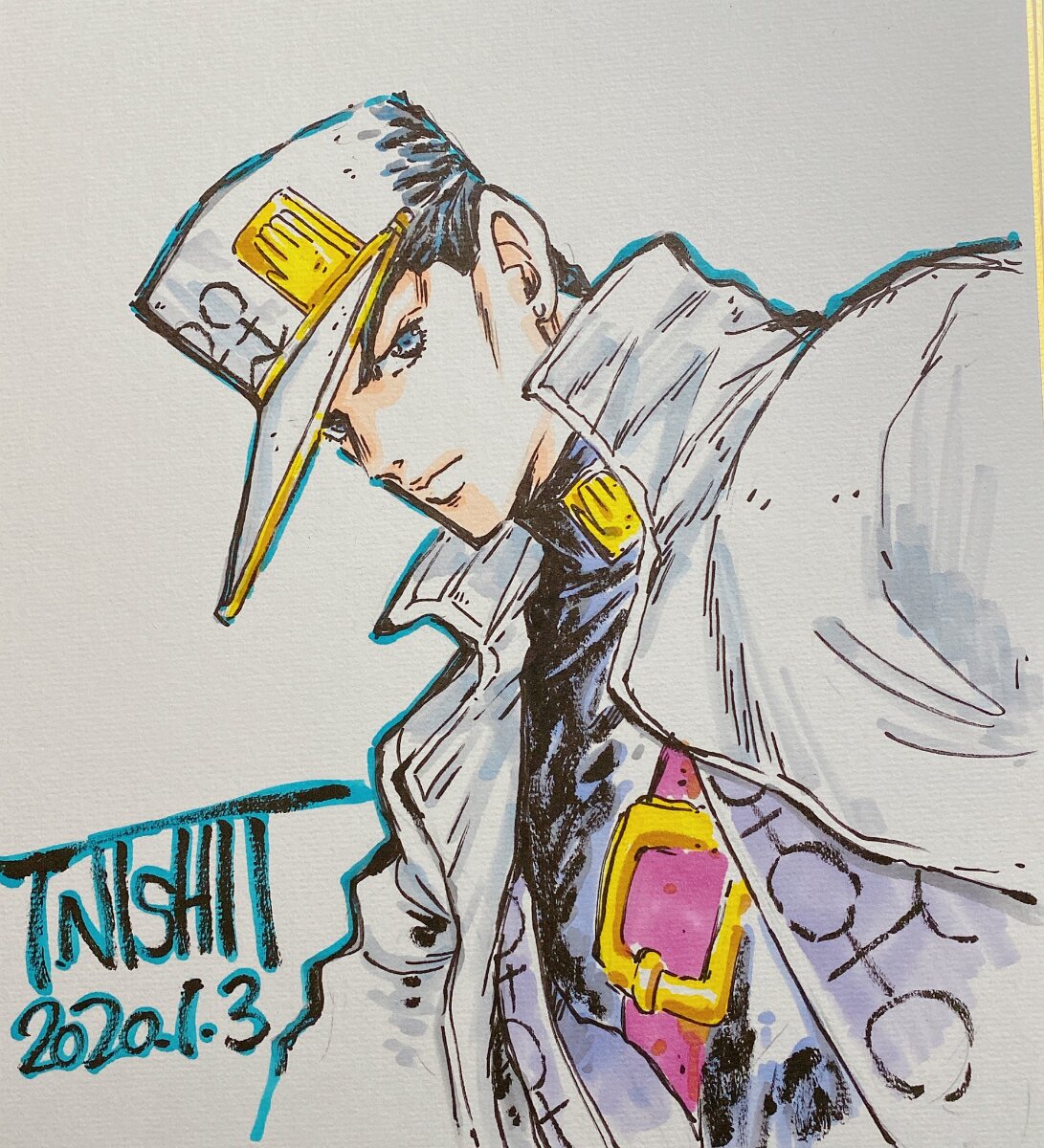 Educational authentic reference image (TnishiiJotaro2020). — educational authentic (REAL) shikishi reference associated with Terumi Nishii