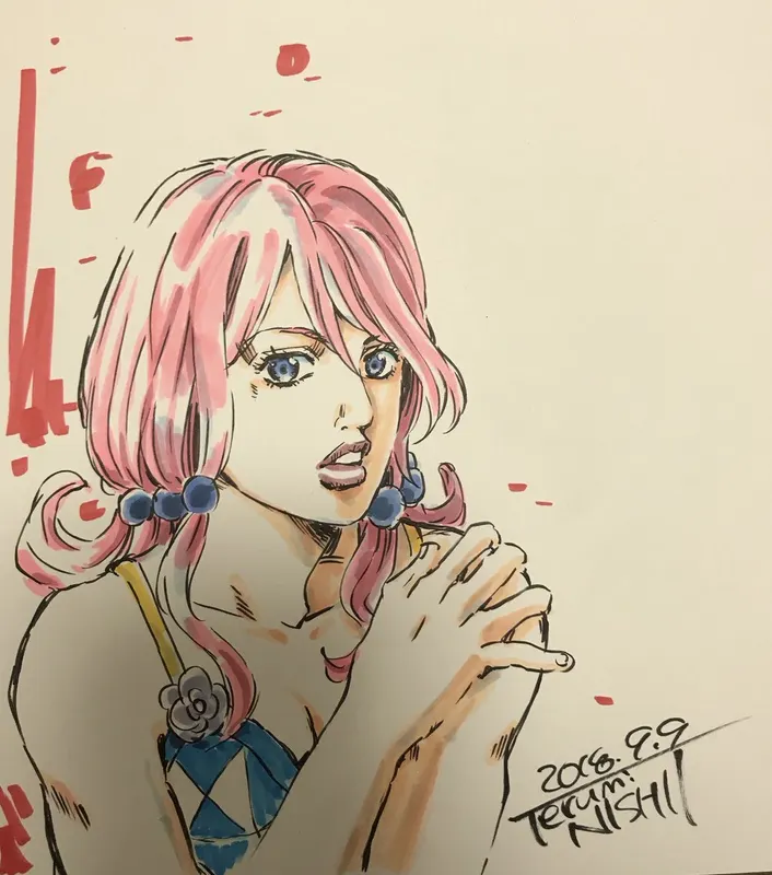 Educational authentic reference image (Tnishii-Sep-10b-2018). — educational authentic (REAL) shikishi reference associated with Terumi Nishii