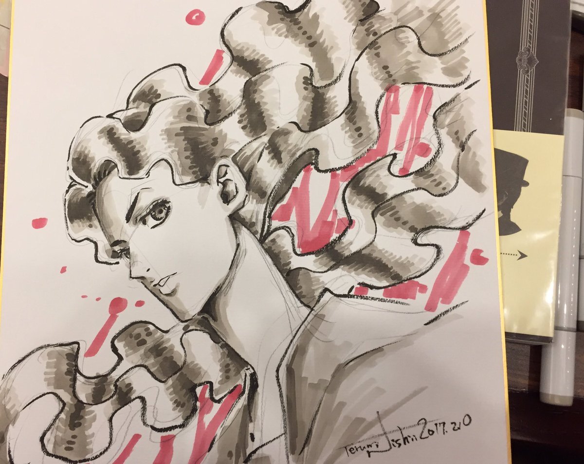Educational authentic reference image (Tnishii85). — educational authentic (REAL) shikishi reference associated with Terumi Nishii