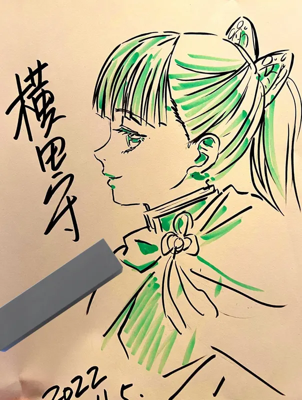 Educational authentic reference image (FgxwyNkaEAARw5B). — educational authentic (REAL) shikishi reference associated with Mamoru Yokota