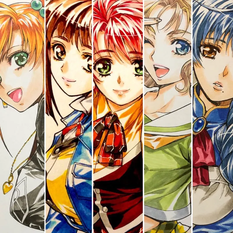 Educational authentic reference image (FFEEMR-aUAIVVQO). — educational authentic (REAL) shikishi reference associated with Mamoru Yokota
