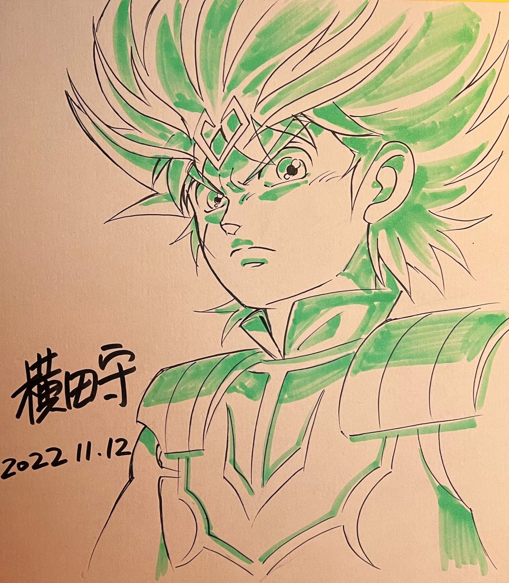 Educational authentic reference image (FhX0bi4aYAAkzrl). — educational authentic (REAL) shikishi reference associated with Mamoru Yokota