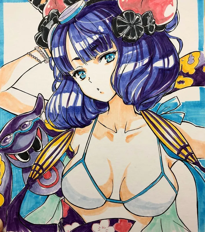 Educational authentic reference image (EDN34Y_UEAAXRc-). — educational authentic (REAL) shikishi reference associated with Mamoru Yokota