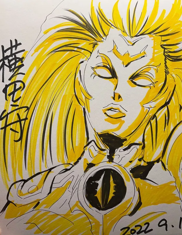 Educational authentic reference image (FcfS8pNWQAAiYvh). — educational authentic (REAL) shikishi reference associated with Mamoru Yokota