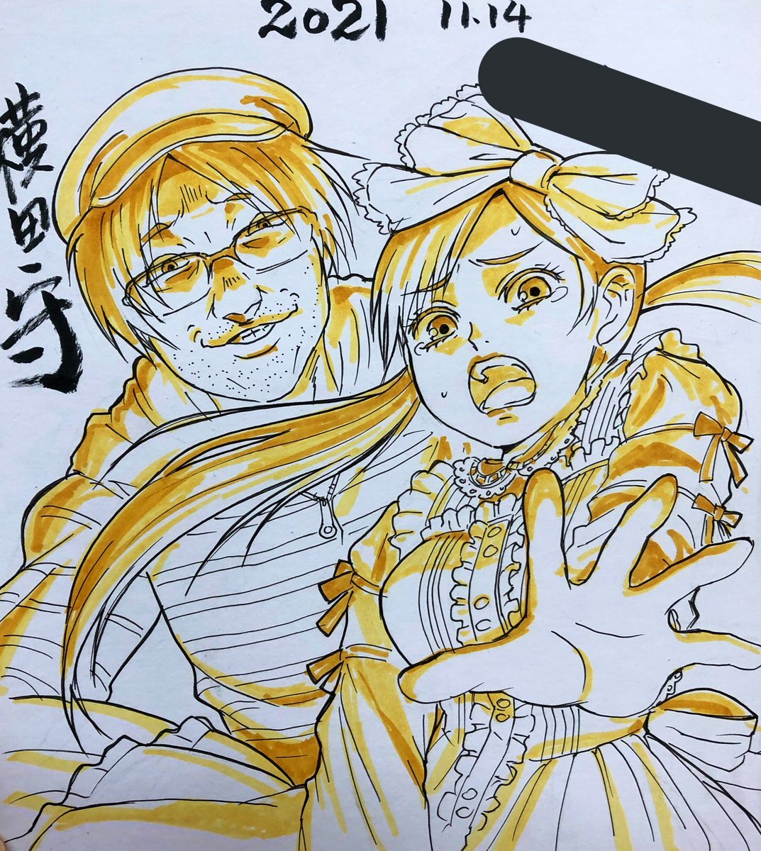 Educational authentic reference image (FEIzAxLaIAAEvkc). — educational authentic (REAL) shikishi reference associated with Mamoru Yokota