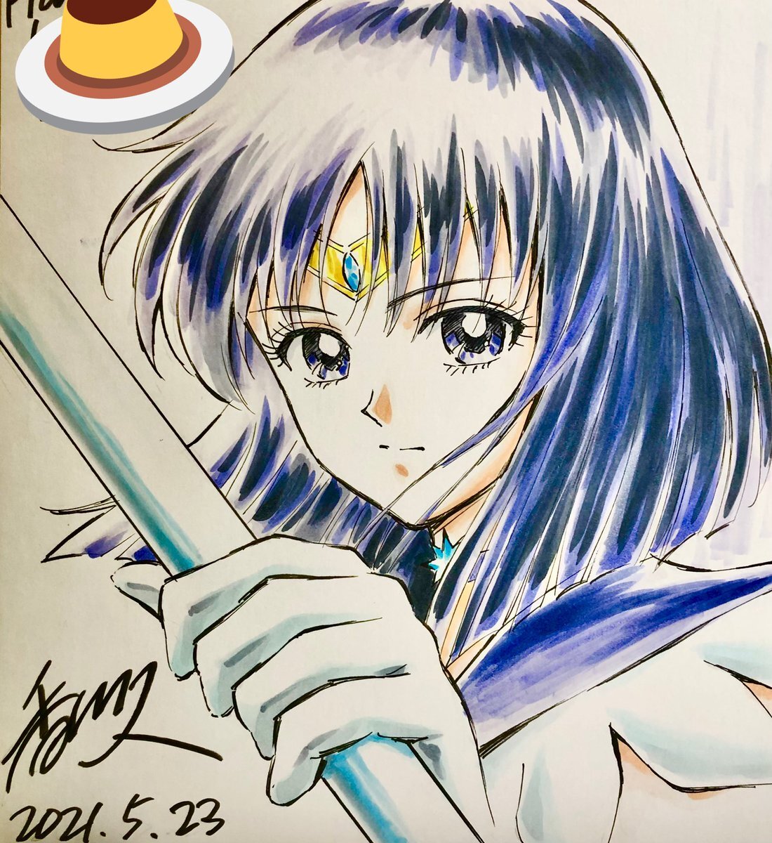 Educational authentic reference image (E2PCezPVUAMY_Kb). — educational authentic (REAL) shikishi reference associated with Hisashi Kagawa