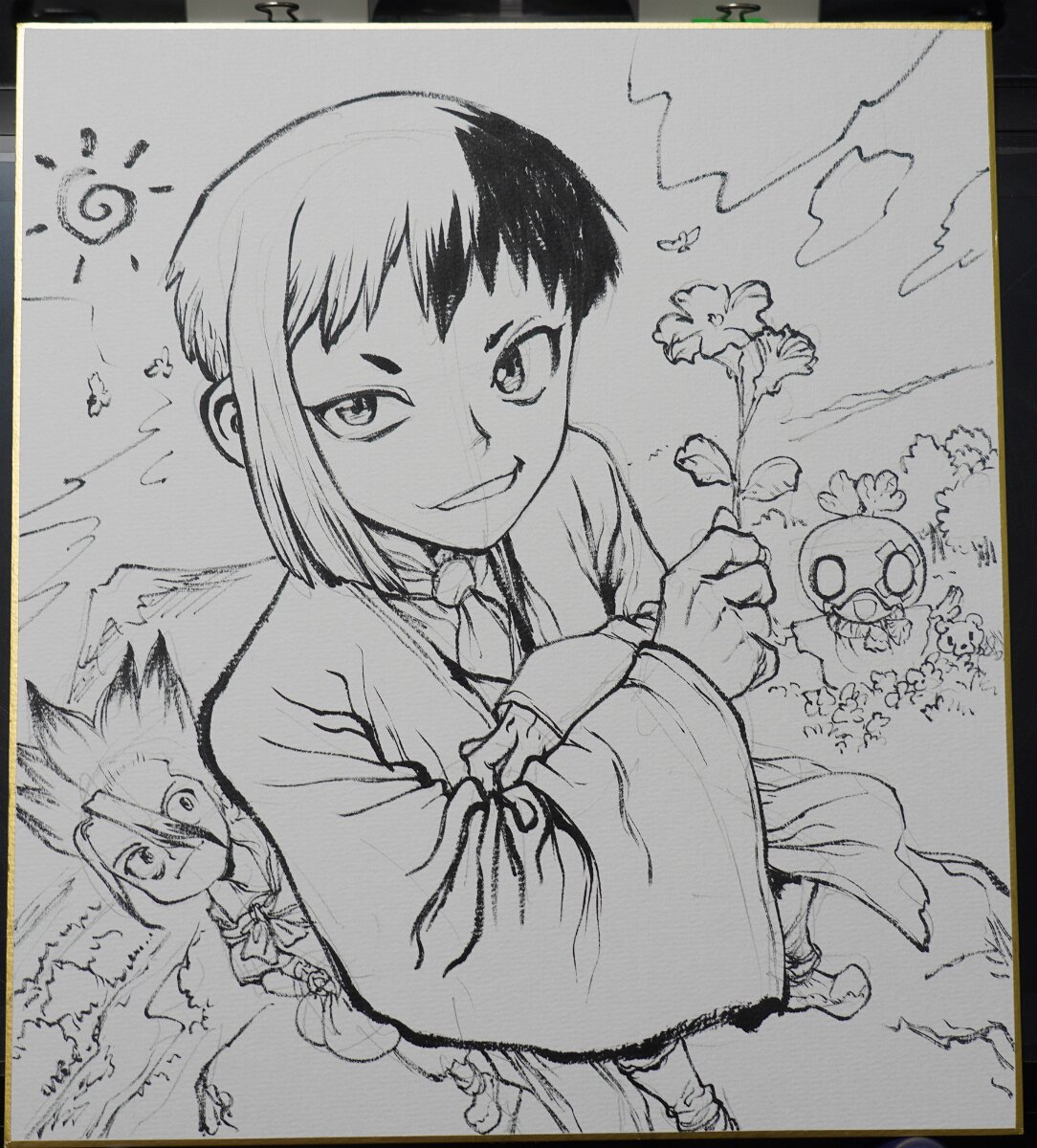 Educational authentic reference image (FPQo01VWQAUhmd6). — educational authentic (REAL) shikishi reference associated with Boichi