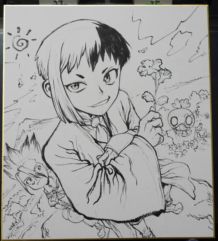 Educational authentic reference image (FPQo01VWQAUhmd6). — educational authentic (REAL) shikishi reference associated with Boichi