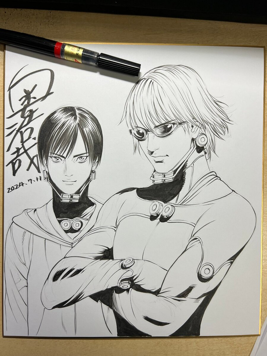 Educational authentic reference image (GSKo9_saUAAohCr). — educational authentic (REAL) shikishi reference associated with Hiroya OKU