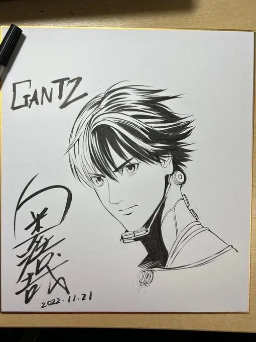 Educational authentic reference image (FiEGJu9akAEzVk9). — educational authentic (REAL) shikishi reference associated with Hiroya OKU