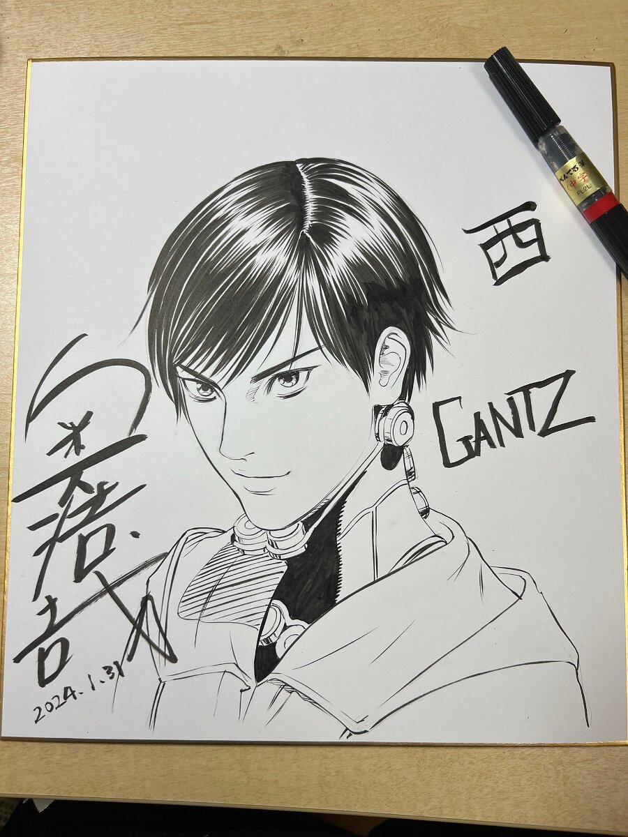 Educational authentic reference image (GcluoXtbAAEU4BP). — educational authentic (REAL) shikishi reference associated with Hiroya OKU