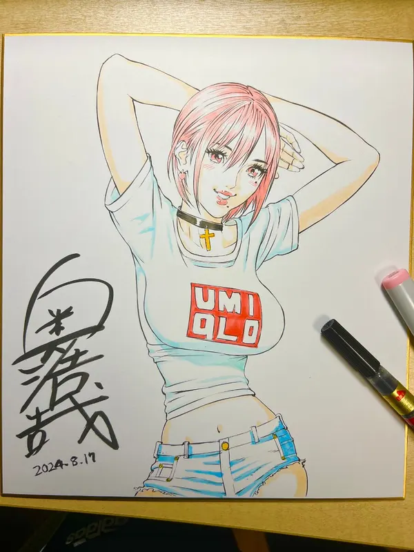 Educational authentic reference image (GiTCQajaQAAXM31). — educational authentic (REAL) shikishi reference associated with Hiroya OKU