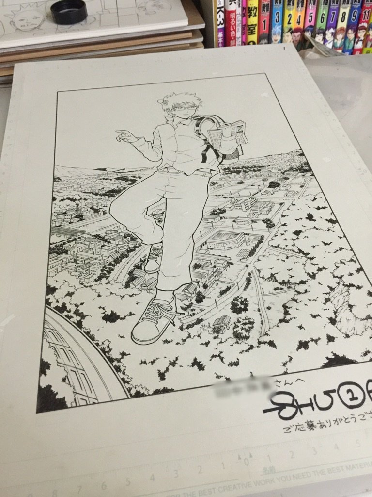 Educational authentic reference image (CSyeaXeUwAQR1qx). — educational authentic (REAL) shikishi reference associated with Shuuichi Asou