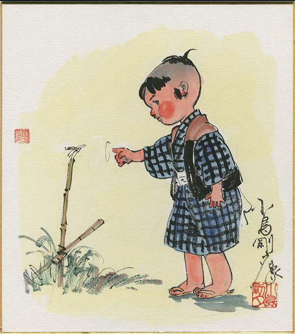 Educational authentic reference image (MiYaKIC). — educational authentic (REAL) shikishi reference associated with Goseki Kojima